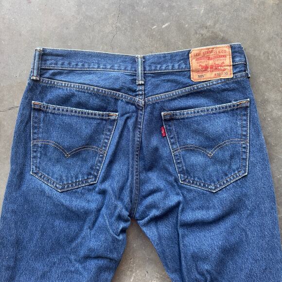 Levi's 505 Jeans Men's 32x30 Blue Straight Leg Mid Rise Regular Fit Denim - Picture 10 of 13